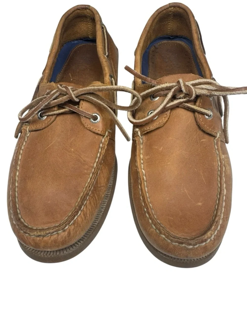 Sperry Original Authentic 2-Eye Slip On Boat Shoes Size 10M Light Brown